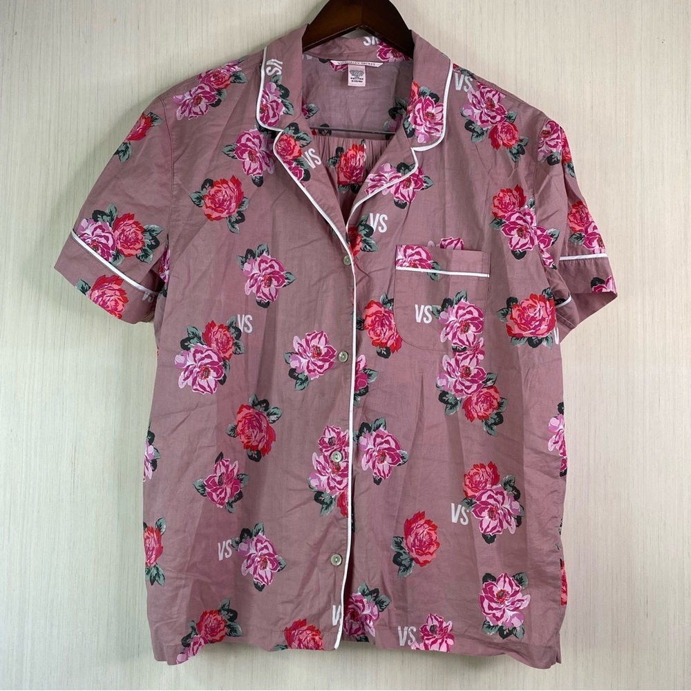 Victoria's Secret Women’s Mauve Pink Floral Pajama Sleepwear Set Medium